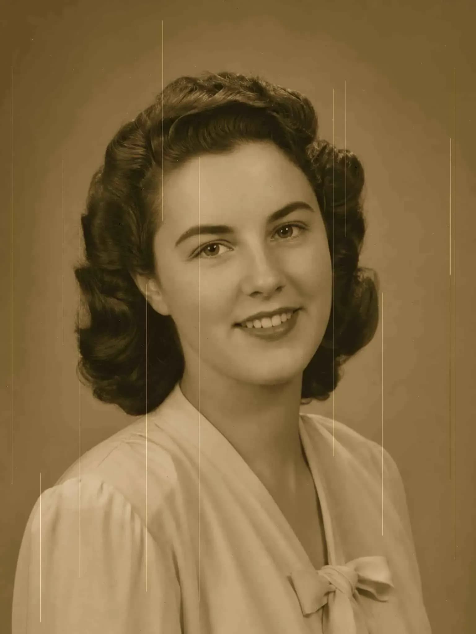 Faded archival portrait before restoration