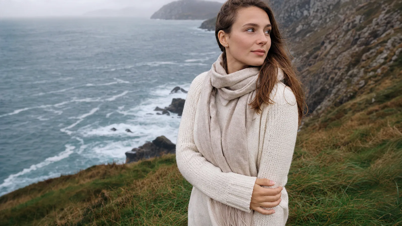 Sharp coastal cliff portrait after Pixelyft enhancement